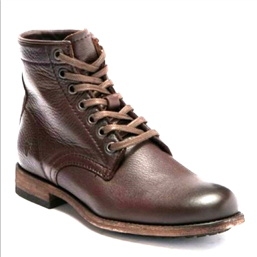 Frye Dark Brown Laceup Boots